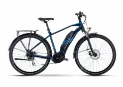 R Raymon TourRay E 2.0 - Sähköretkipyörä - Sininen -Polkupyörän Varusteet Myyntikauppa ray 21 tourraye 20 gent darkblue blue front 1