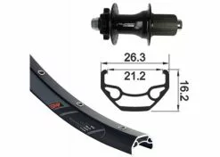 Rodi Takakiekko 29" 26-622, MTB 32R, 6-pultti
