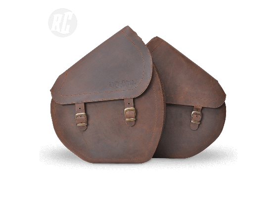 Ruff Cycles Sivulaukku Ruskea Aitoa Nahkaa Vasen 3 Ruff Cycles Sivulaukku Ruskea Aitoa Nahkaa Vasen